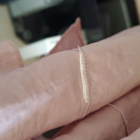 Zara L shimmery pink satin top ribbed hems wet look top shiny top sleeveless - Picture 8 of 9